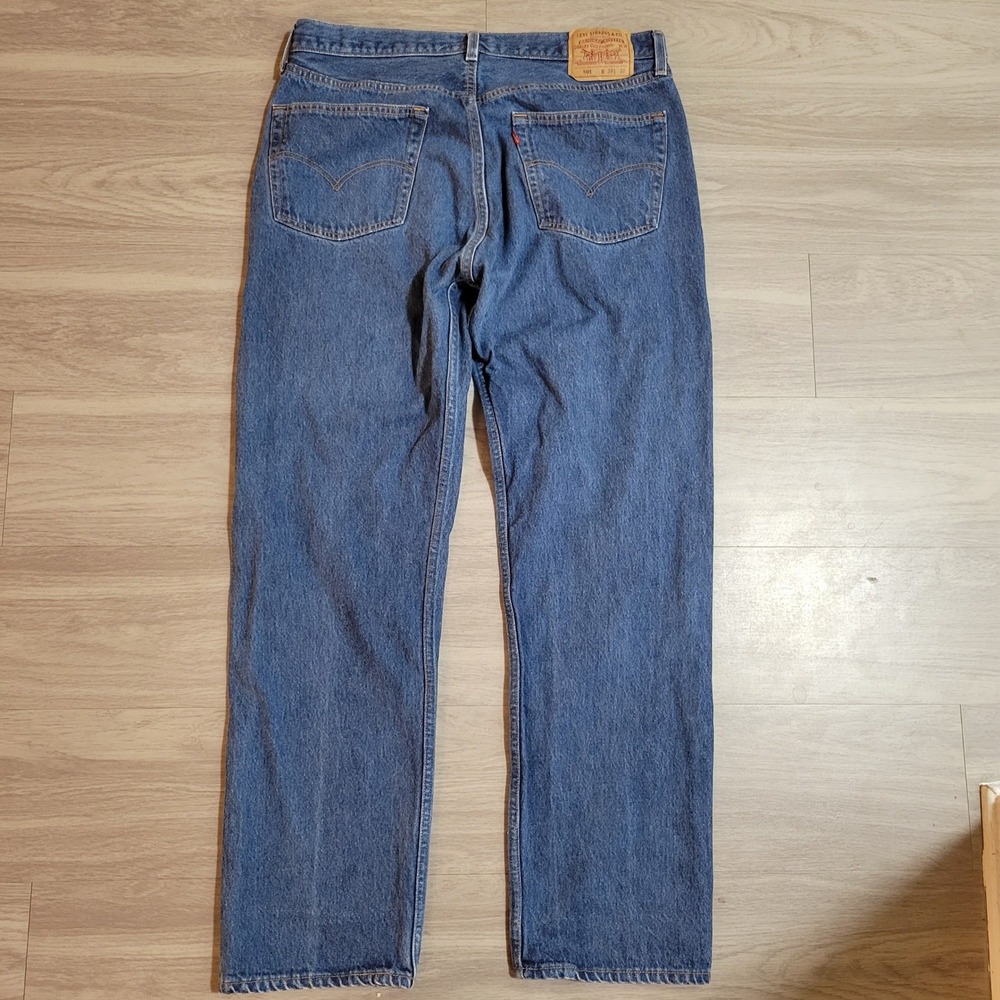 VTG Levis 501 Jeans Mens 36x32(Tag 38) Made in USA 1995 Blue Denim Button Fly